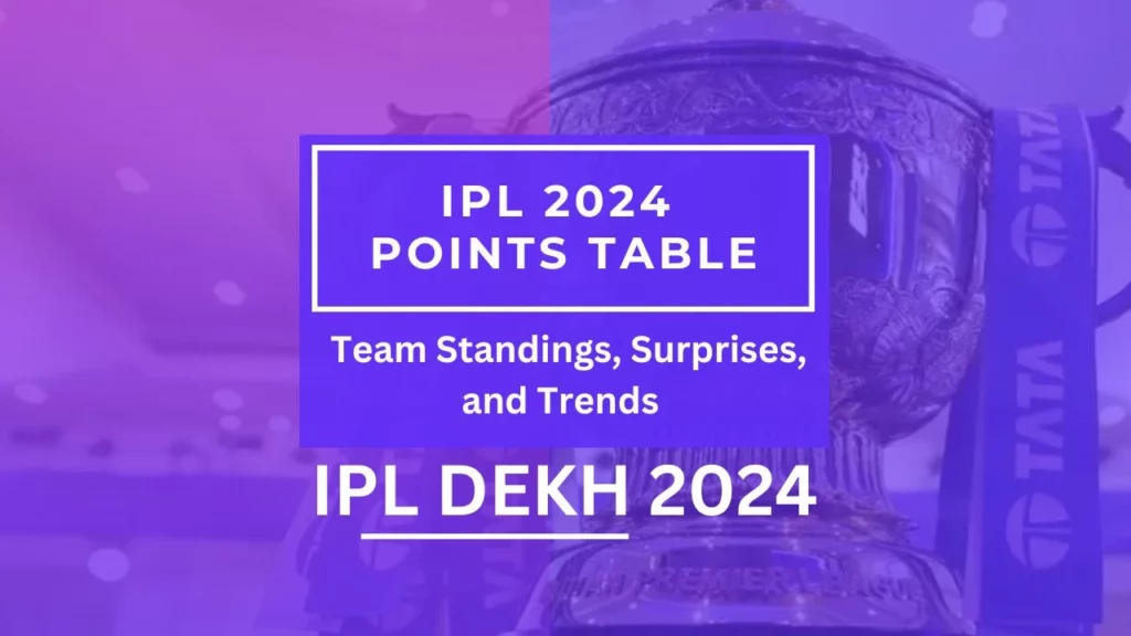 IPL 2024 Points Table Team Standings, Surprises, and Trends IPL DEKH 2024