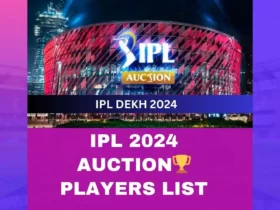 IPL Auction 2024 Players list