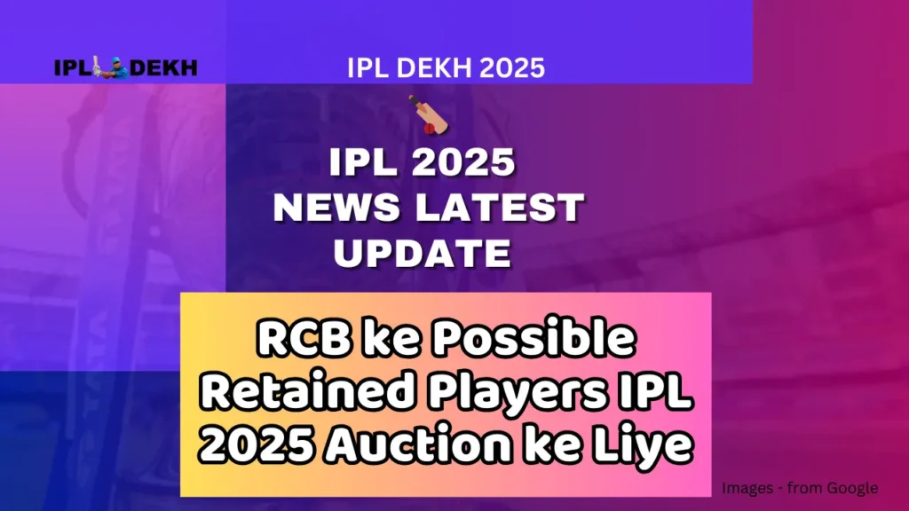 RCB ke Possible Retained Players IPL 2025 Auction ke Liye